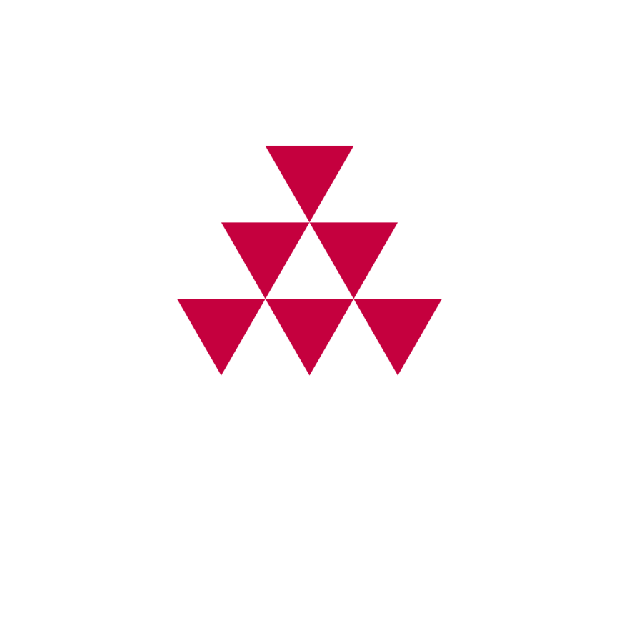 Assiniboine College logo over nighttime scene with teepees and campfire, honoring Indigenous culture and land connection